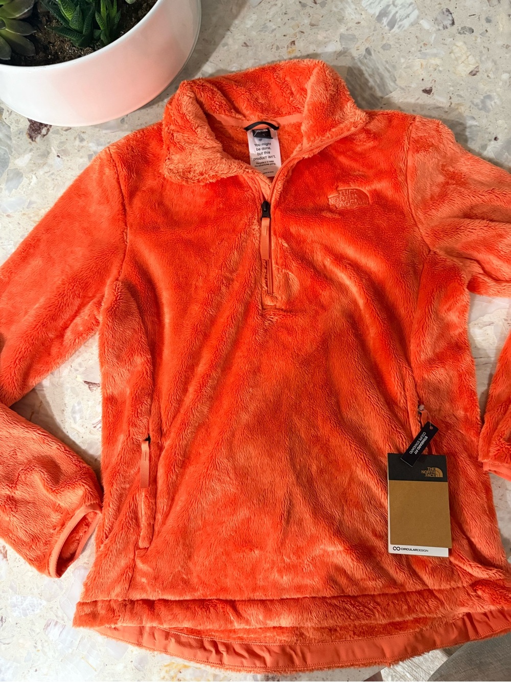 The North Face Women's Plush Half-Zip Fleece Pullover - Orange